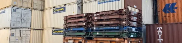 20ft Flat Rack Shipping Container for Sale - Image 2