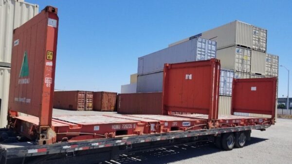 20ft Flat Rack Shipping Container for Sale - Image 3