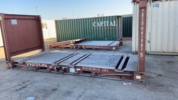 20ft Flat Rack Shipping Container for Sale - Image 4